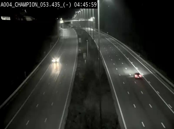 Webcam E411 à Champion, à proximité de Namur. Vue orientée vers Bruxelles