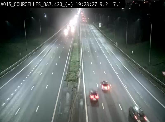 Webcam autoroute Belgique - Viesville - E42 direction Mons - BK 84.35