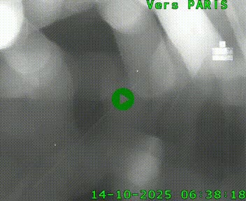 Caméra routière sur l'autoroute A20 au nord de Limoges, à la jonction avec la N520. Vue orientée vers Paris