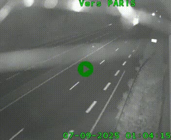 Caméra routière sur l'autoroute A20 à Saint-Hilaire-Bonneval, au sud de Limoges. Vue orientée vers Paris