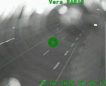 Caméra routière sur l'autoroute A20 à Saint-Hilaire-Bonneval, au sud de Limoges. Vue orientée vers Paris