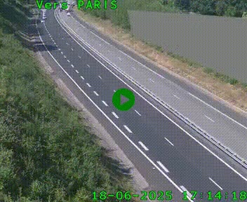 Caméra routière sur l'autoroute A20 à Saint-Pardoux-l'Ortigier, à la jonction avec l'A89. Vue orientée vers Paris