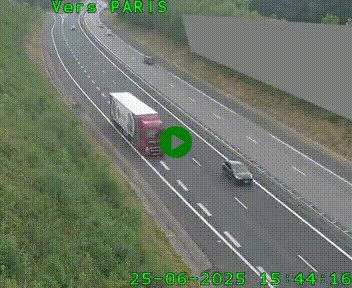 Caméra routière sur l'autoroute A20 à Saint-Pardoux-l'Ortigier, à la jonction avec l'A89. Vue orientée vers Paris
