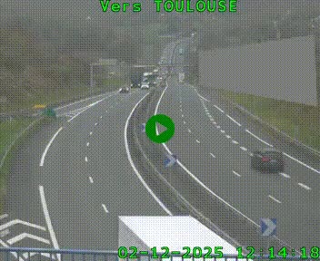 Caméra routière sur l'autoroute A20 à Noailles, en périphérie de Brive-la-Gaillarde. Vue orientée vers Toulouse