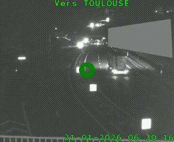 Caméra routière sur l'autoroute A20 à Noailles, en périphérie de Brive-la-Gaillarde. Vue orientée vers Toulouse