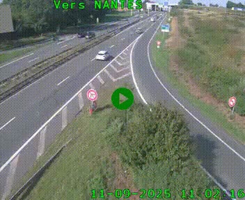 Webcam N147 au nord de Poitiers et à la jonction avec la A10