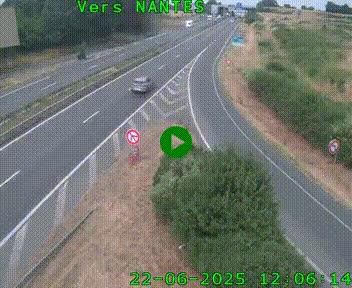 Webcam N147 au nord de Poitiers et à la jonction avec la A10