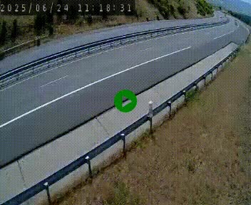 Caméra autoroutière France - A75, Engayresque, entre Millau et Séverac-le-Chateau, en direction de Montpellier