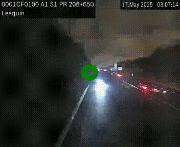 Webcam autoroute A1 à hauteur de Lesquin. Vue orientée vers Lille