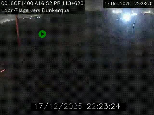 Webcam autoroute A16 à hauteur de Loon-Plage. Vue orientée vers Dunkerque et la Belgique.