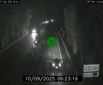 Webcam sur la N165 après le Pont de l'Iroise, à l'entrée de Brest