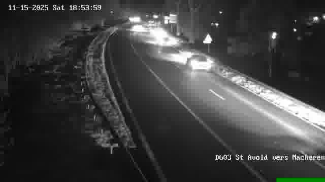 Webcam sur la D603 située à proximité de Saint-Avold. Vue orientée vers Macheren.