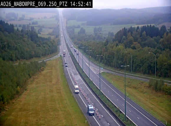 Webcam E25 (A26) à Mabompré. Vue orientée vers Liège