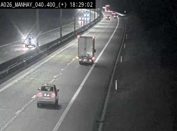Webcam autoroute A26/E25 à hauteur de Manhay, avant la jonction avec la N651 en direction de Luxembourg - BK 40.4