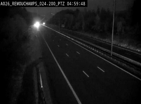 Webcam E25/A26 à Aywalle, à hauteur de Spa. Vue orientée vers Liège