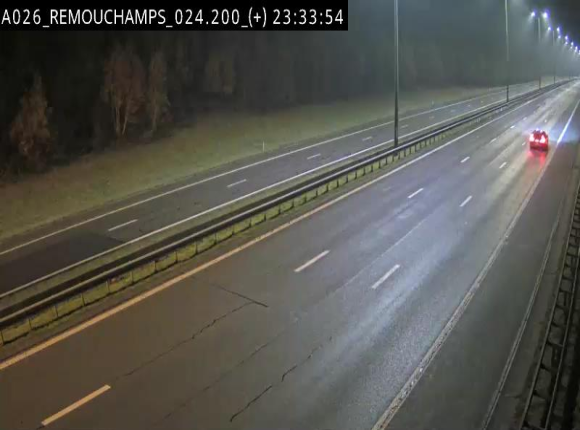 Webcam à hauteur de Spa entre la sortie Remouchamps et la sortie Stavelot. Vue orientée vers les Ardennes