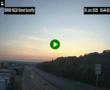 Webcam routière sur N338 à hauteur de Grand-Quevilly en périphérie de Rouen. Vue orientée vers Rouen
