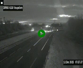 Webcam autoroute A150 à hauteur de La Vaupalière en périphérie de Rouen. Vue orientée vers Rouen