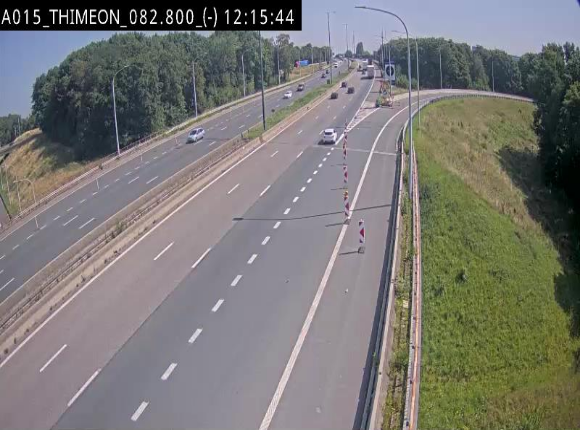 Caméra trafic Belgique - Thiméon - E42, jonction avec A54 (E420) direction La Louvière/Charleroi - BK 82.82