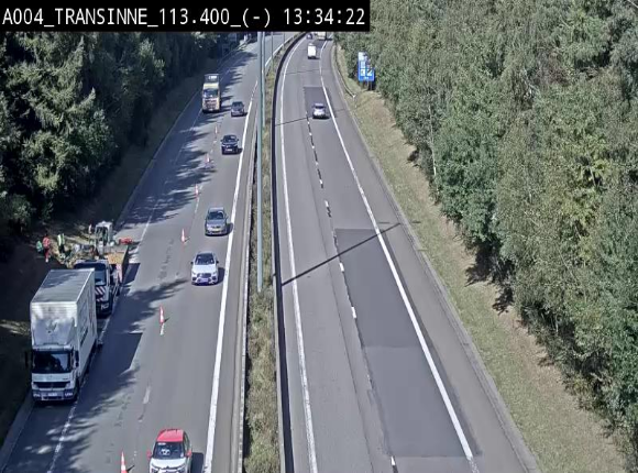 Caméra trafic E411 (A4) - Transinne direction Namur - BK 113.425