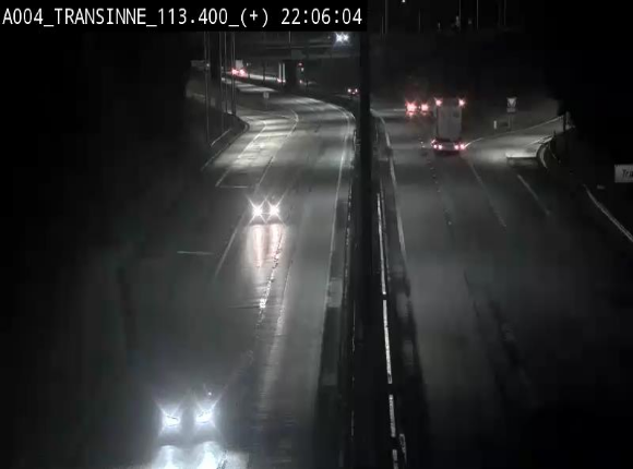 Webcam dans les Ardennes sur l'E411 à hauteur de Transinne. Vue orientée vers le sud de la Belgique