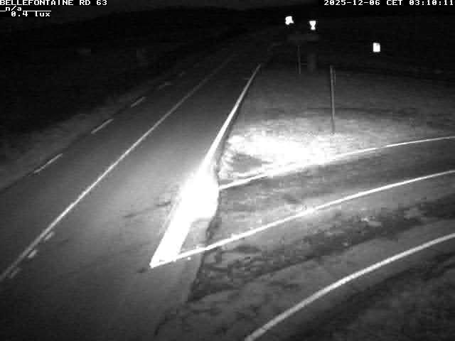 Webcam à Bellefontaine dans les Vosges à 552 mètres d'altitude sur la D63, à la jonction avec la D20A