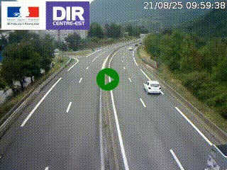 Caméra sur la Nationale 90 (N90) à La Léchère, en direction et à proximité d'Albertville