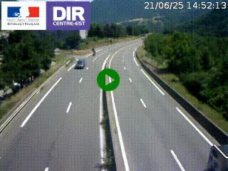 Caméra sur la Nationale 90 (N90) à La Léchère, en direction et à proximité d'Albertville