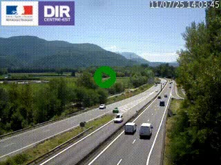 Caméra trafic à Meylan sur la Rocade-Sud de Grenoble en direction d'Aix-en-Provence