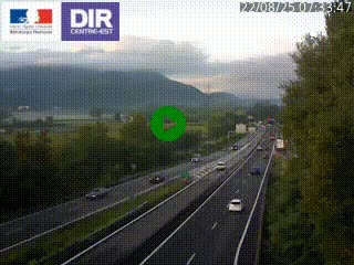 Caméra trafic à Meylan sur la Rocade-Sud de Grenoble en direction d'Aix-en-Provence