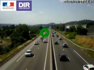 Caméra autoroute à Saint-Etienne (Les Littes) à hauteur du Ikea Saint-Etienne sur l'A72 en direction de Roanne