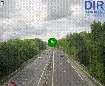 Webcam sur le périphérique de Caen (N814) à l'est de la ville, à Mondeville hauteur de la sortie 2, Presqu'île-Rives de l'Orne, au bout de l'autoroute A13