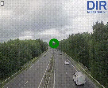 Webcam sur le périphérique de Caen (N814) à l'est de la ville, à Mondeville hauteur de la sortie 2, Presqu'île-Rives de l'Orne, au bout de l'autoroute A13