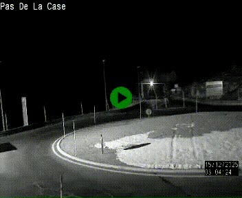 Webcam sur la N22 au niveau du poste frontière entre la France et Andorre à proximité de Pas de la Case à plus de 2000 mètres d'altitude