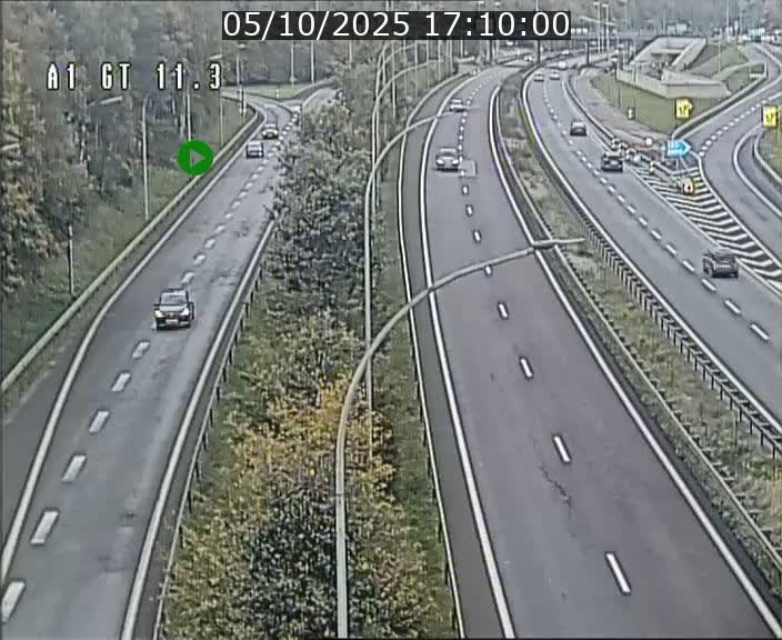 Traffic live webcam Luxembourg Senningerberg - A1 direction Allemagne - BK 11.3