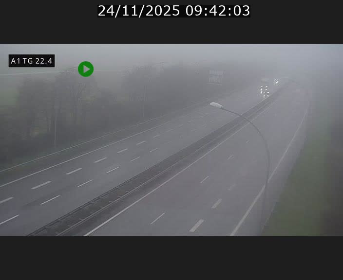Traffic live webcam Luxembourg Flaxweiler - A1 direction Luxembourg - BK 22.4