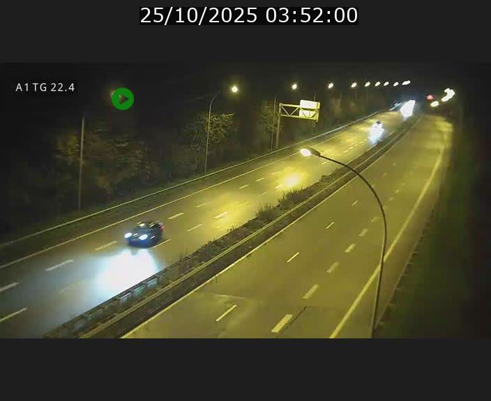 Traffic live webcam Luxembourg Flaxweiler - A1 direction Luxembourg - BK 22.4