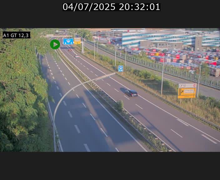 Traffic live webcam Luxembourg Senningerberg - A1 direction Allemagne - BK 12.3