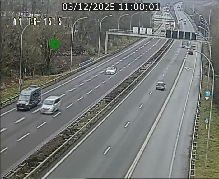 Traffic live webcam Luxembourg Munsbach - A1 direction Luxembourg - BK 15.5