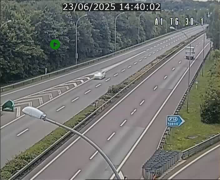 Traffic live webcam Luxembourg Grevenmacher - A1 direction Luxembourg - BK 30.1