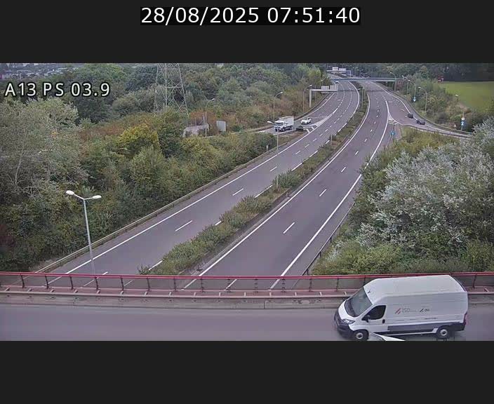 Traffic live webcam Luxembourg Differdange - A13 direction Esch-sur-Alzette - BK 3.9