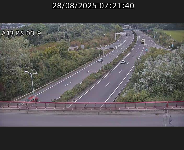 Traffic live webcam Luxembourg Differdange - A13 direction Esch-sur-Alzette - BK 3.9
