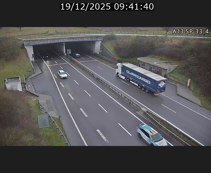 Webcam trafic sur A13 à hauteur d'Altwies en direction de Mondorf-les-bains et en provenance de l'Allemagne