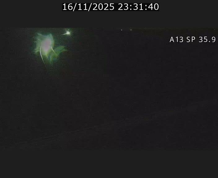 Webcam trafic sur A13 à l'entrée ouest du tunnel Markusbierg à Remerschen. Vue orientée vers Mondorf-les-Bains.