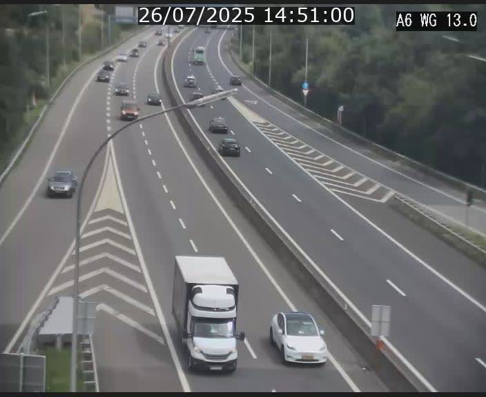 Traffic live webcam Luxembourg Mamer - A6 - BK 13 - direction Luxembourg/France/Allemagne