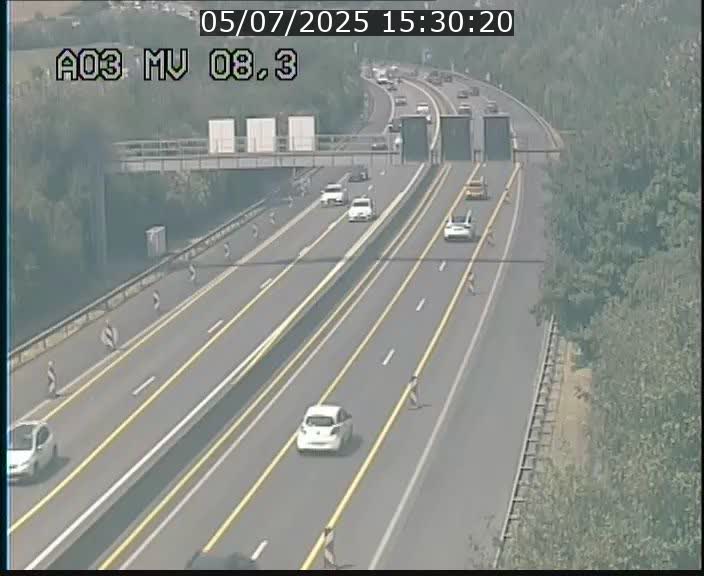 Webcam Autoroute après la Croix de Bettembourg en direction de Luxembourg sur l'A3