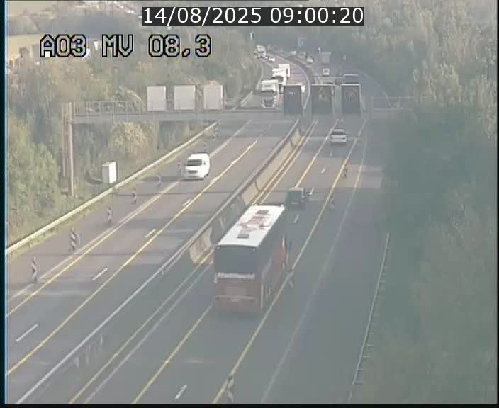 Webcam Autoroute après la Croix de Bettembourg en direction de Luxembourg sur l'A3