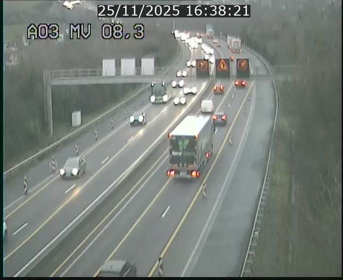Webcam Autoroute après la Croix de Bettembourg en direction de Luxembourg sur l'A3