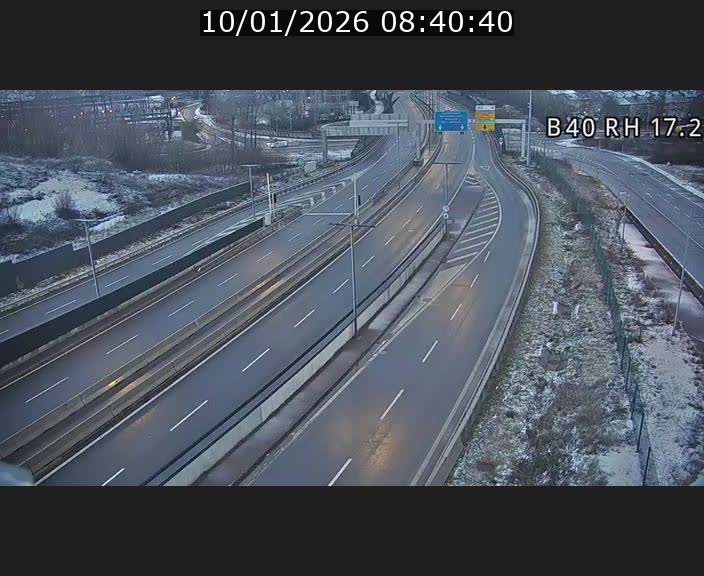 Webcam sur le contournement d'Esch Belval à hauteur de la sortie Université de Luxembourg. Vue orientée vers Luxembourg