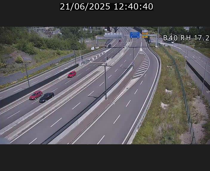 Webcam sur le contournement d'Esch Belval à hauteur de la sortie Université de Luxembourg. Vue orientée vers Luxembourg